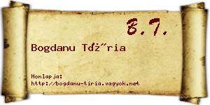Bogdanu Tíria névjegykártya